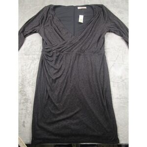 Loft Dress Womens XL Gray Wrap Long Zip Business Preppy NWT‎